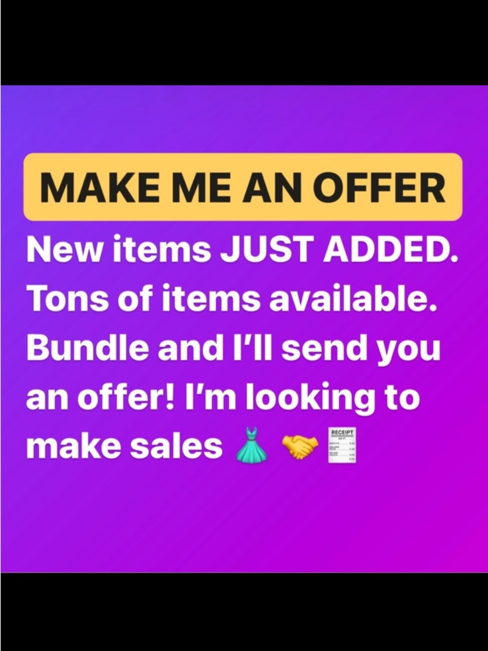 TIME TO MAKE SOME SALES!